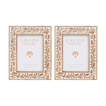2PK LVD 5x7 Inch Cinque Luxe Table/Wall Decor Picture/Photo Frame 25x20x2cm