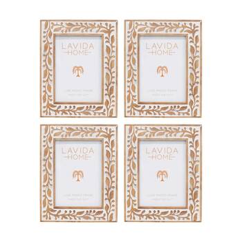 4PK LVD 5x7 Inch Cinque Luxe Table/Wall Decor Picture/Photo Frame 25x20x2cm