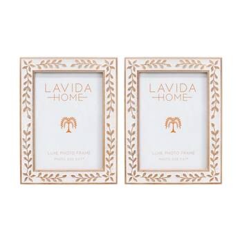 2PK LVD 5x7 Inch Ishla Luxe Table/Wall Decor Picture/Photo Frame 21.5x16.5x2cm