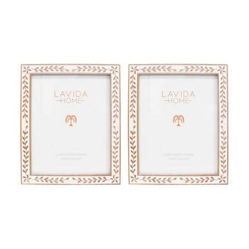 2PK LVD 8x10 Inch Ishla Luxe Table/Wall Decor Picture/Photo Frame 29x24x2cm