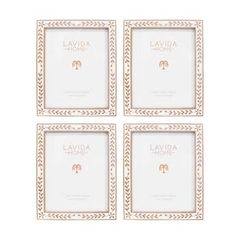 4PK LVD 8x10 Inch Ishla Luxe Table/Wall Decor Picture/Photo Frame 29x24x2cm