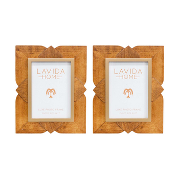 2PK LVD 5x7 Inch Moroque Luxe Table/Wall Decor Picture/Photo Frame 26x20.5x2cm