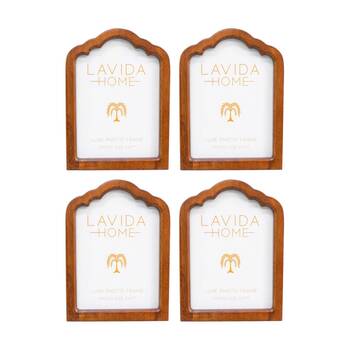 4PK LVD 5x7 Inch Luxe Table/Wall Decor Arched Picture/Photo Frame 27x21.5x2cm