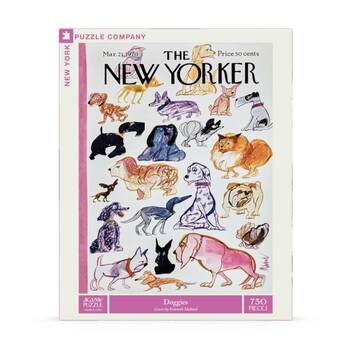 750pc New York Puzzle Company Doggies Dog Breeds Illustration Jigsaw