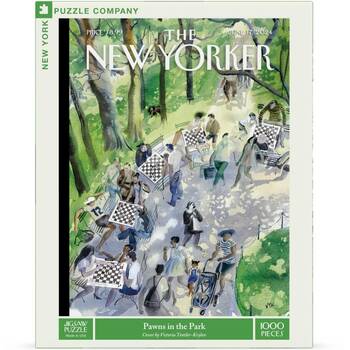 1000pc New York Puzzle Company Pawns In Park Chess Life Scene Jigsaw