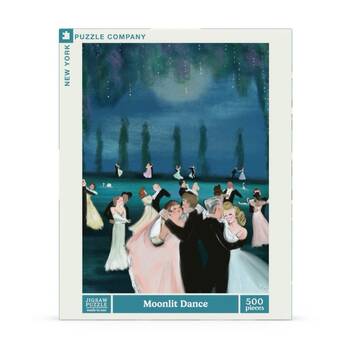 500pc New York Puzzle Company Moonlit Dance Romantic Evening Scene Jigsaw
