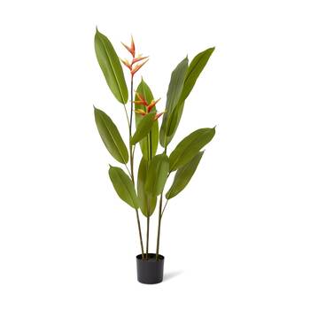 E Style Heliconia Flowering Artificial Plant Orange/Green 70x70x140cm