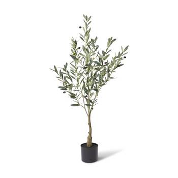 E Style Olive Tree Artificial Plant Decor Grey Green 50x40x120cm