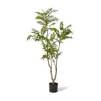 E Style Japanese Lacquer Tree Artificial Plant Decor Green 64x60x133cm
