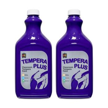 2PK Educational Colours Tempera Plus Classroom Junior Student Paint Purple 2L