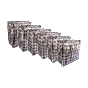 6PK Braz Striped Home Organiser Storage Bag W/ Handle 70x70x30cm