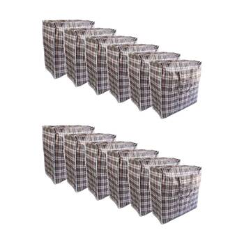 12PK Braz Striped Home Organiser Storage Bag W/ Handle 60x60x30cm