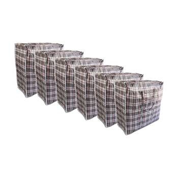 6PK Braz Striped Home Organiser Storage Bag W/ Handle 60x60x30cm