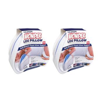2PK ASTV The Amazing Wonder Memory Foam Leg & Knee Support Pillow White