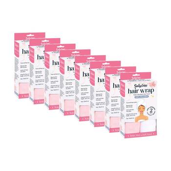 8x 2pc Spa Savvy Beauty Turban Hair Wrap Quick-Drying Towel Microfibre