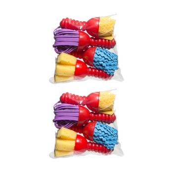 2x 4pc Educational Colours Texture Wands Pack Kids Paint/Art/Craft 3y+ Assorted