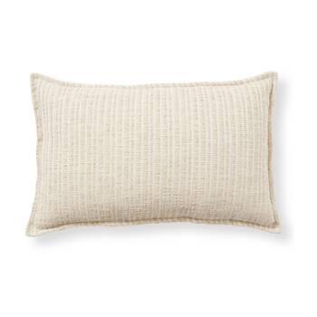 E Style Makena Cushion Textured Linen Blend Throw Pillow Natural 60x40cm