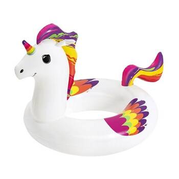 Braz Unicorn Ride On Inflatable Pool Float Toy 115x119cm Rainbow
