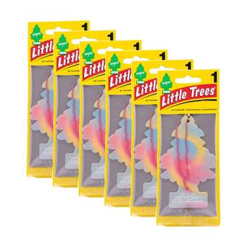 6PK Little Trees Hanging Car Vehicle Air Freshener Cotton Candy Scent
