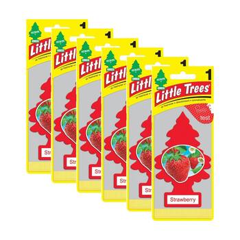 6PK Little Trees Hanging Car Vehicle Air Freshener Strawberry Scent