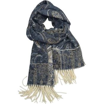Urban Products Paisley Scarf Blue Soft Woven Fabric Fringed Edges 180cm