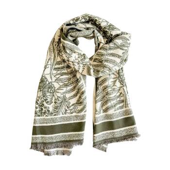 Urban Products Otway Scarf Green Soft Lightweight Botanical Print 180cm