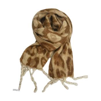 Urban Products Jungle Boogy Scarf Giraffe Print Camel Lightweight Fabric 180cm