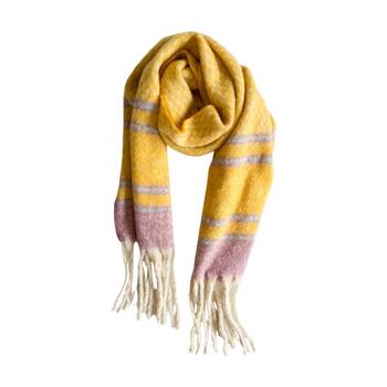 Urban Products Avalon Yellow/Pastel Plaid Soft Texture Scarf 180cm