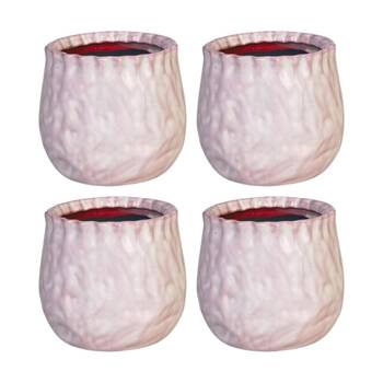 4x Urban Products Evelyn Planter Pink Ceramic Decorative Pot 11cm