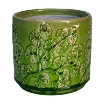 Urban Products Hakone Planter Green Decorative Ceramic Indoor Pot 14cm