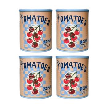 4x Urban Products Fresh Tomatoes Can Planter Cream Decorative Pot 16cm