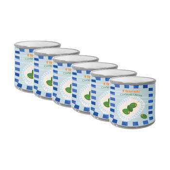 6x Urban Products Cocktail Olives Can Planter Blue Decorative Indoor Pot 10cm
