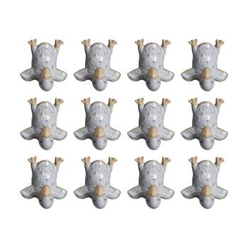 12x Urban Products Duck Handstand White Decorative Indoor Pot Hanger 7cm