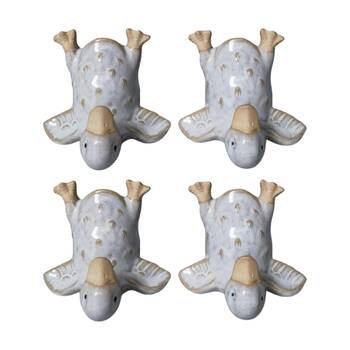 2x 2pc Urban Products Duck Handstand Salt & Pepper Shakers Decorative Set White