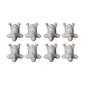 4x 2pc Urban Products Duck Handstand Salt & Pepper Shakers Decorative Set White