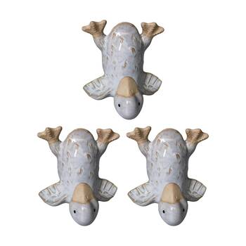 3x Urban Products Duck Handstand Ornament White Decorative Indoor Decor 10cm