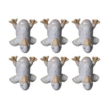 6x Urban Products Duck Handstand Ornament White Decorative Indoor Decor 10cm