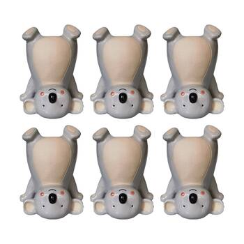 6x Urban Products Koala Handstand Grey Decorative Indoor Ornament 10cm