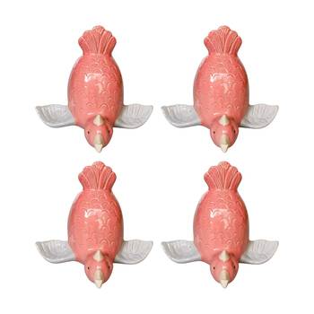 4x Urban Products Galah Handstand Pink Decorative Indoor Planter 17cm