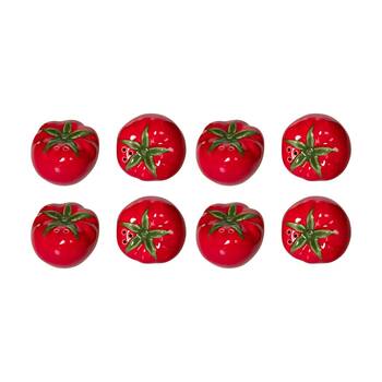 4x 2pc Urban Products Tomato Salt & Pepper Shakers Red Ceramic Set 5cm