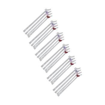 6x 4pc Urban Products Kaya Bow Glass Straws Multicolour Set 20cm