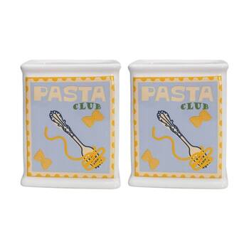 2x Urban Products Pasta Cucina Vessel White Ceramic Container 14cm