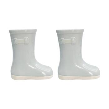 2x Urban Products Gumboot Vase Sage Glossy Finish Ceramic Home Decor 18cm