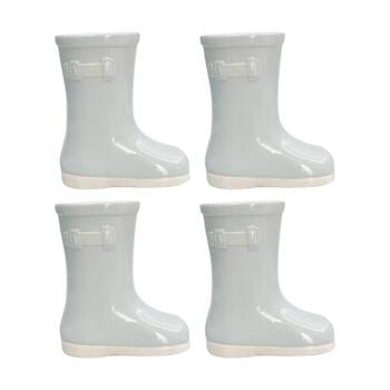4x Urban Products Gumboot Vase Sage Glossy Finish Ceramic Home Decor 18cm
