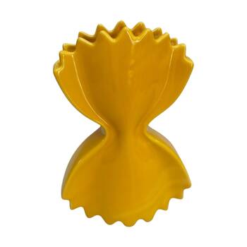Urban Products Pasta Yellow Ceramic Glossy Finish Decorative Vase 24cm