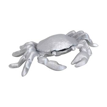 LVD Coastal Crab Cast Iron Keyhide Home/Garden Decor Silver 22.5x13.4.5cm