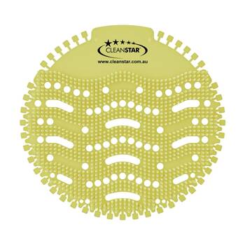 250pc Cleanstar Individually Packaged Urinal Screens Lemon Scent Yellow