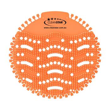 250pc Cleanstar Individually Packaged Urinal Screens Tangerine Scent Orange