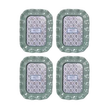4x Urban Products Isla Blue Decorative Floral Photo Frame 4x6inch