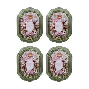 4x Urban Products Millie Green Decorative Floral Photo Frame 4x6inch